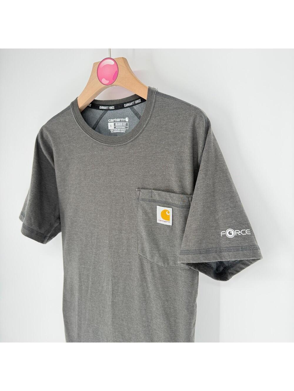 Carhartt Force Relaxed Fit Pocket T Shirt Gray Workwear Gorpcore Mens Small - Picture 4 of 8